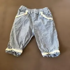 フリル付き青ハーフパンツ 130cm