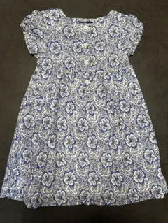 BeBe 花柄 半袖ワンピース 110