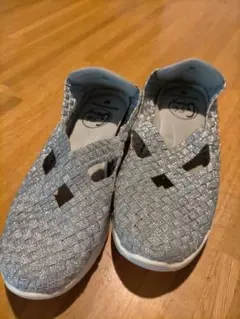 シルバー編み込みスリッポンスニーカー M（4回目の値下げしました）