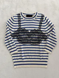 tricot COMME des GARÇONS レースブラ転写ニット　ボーダーのサムネイル