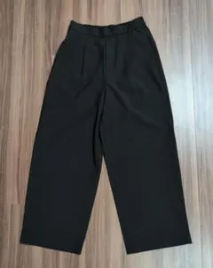 レディース コムサイズムCOMME CA ISM 黒 ワイドパンツ 7号Sサイズ