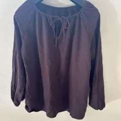 GU ダークブラウン 長袖カットソー