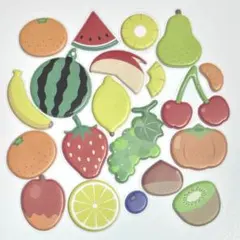 2008＊3D立体シール フルーツ 20枚 マシュマロシール おすそ分け