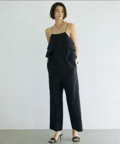 snidel ペプラムタックビスチェ＆タックドレープワイドパンツ セット