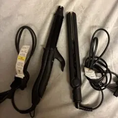 ヘアアイロン ブラック　ストレート　コテ