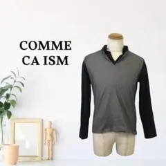 zk174【M】COMME CA ISM 長袖 シャツ Vネック 襟付き