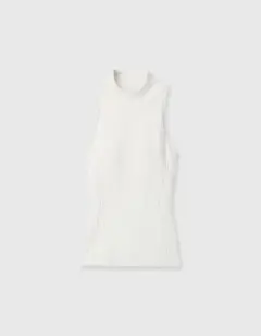 美品 アニュアンス 25SS カップインアメスリニットトップス ホワイト