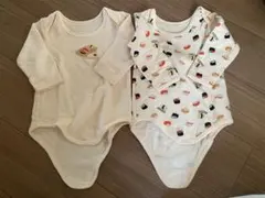 futafuta 寿司柄 長袖肌着　90センチ　キルト　あったか肌着