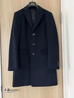 UNIQLO ネイビー カシミヤ入チェスターコート Sサイズ　美品