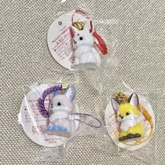 ちょコンとキツネ 根付マスコット3 3種セット タグ付き　匿名配送