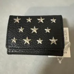 【値下げ】スター スタッズ 三つ折り財布 ブラックのサムネイル