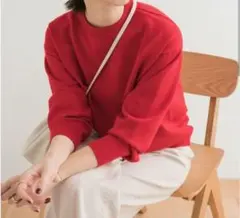 URBAN RESEARCH DOORS 長袖ニット レッド