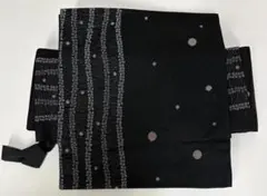 即買い可能　夏用　軽装帯　作り帯　ポリエステル　黒　0804-8のサムネイル