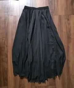 SLOBE iENA ブラック フレアスカート