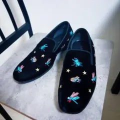 Paul Smith ベルベット ローファー 刺繍入りのサムネイル