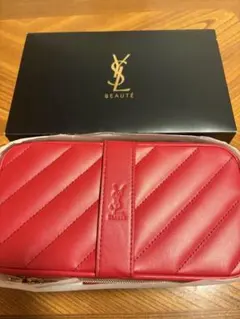新品未使用】YSL ノベルティ バニティポーチ キルティング 赤 - メルカリ