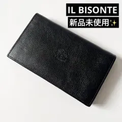 新品✨IL BISONTE イルビゾンテ　バッファローロゴ　長財布　ブラックのサムネイル