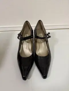 elegance卑弥呼　ブラック ハイヒール　結婚式