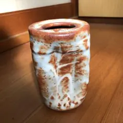 志野焼　水野雅之作　紅志野　掛花入れ　共箱　共布　茶道具 志野焼 水野雅之作 紅志野 掛花入れ 共箱 共布 茶道具 - メルカリ