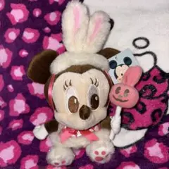 ディズニー ミニーマウス ぬいぐるみマスコット ウサギ耳