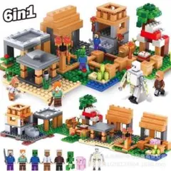 レゴ互換　マインクラフト　マイクラ　草原の村　ミニフィグ付き　大量