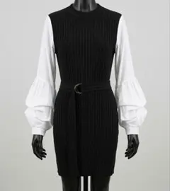 CECIL McBEE リブニット ドッキングワンピース
