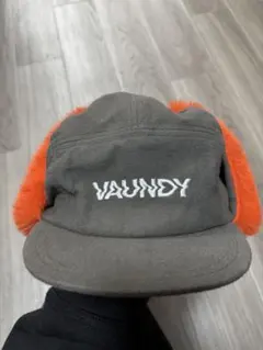VAUNDY フライトキャップ 耳あて付き グレー/オレンジ