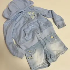 ギャップ　水色　フード付き　トップス　デニム　パンツ　90