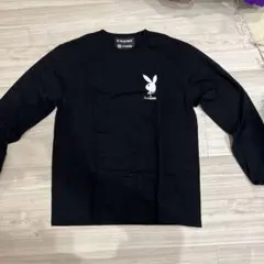 PLAYBOY × Subciety ブラック長袖カットソー L