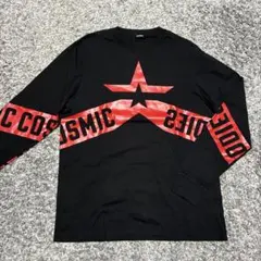DIESEL 長袖Tシャツ ブラック スタープリント Lサイズ