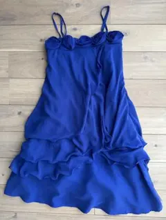 日本製⭐︎Petit Poudre●ローズモチーフパーティードレス●ロイヤルブルー