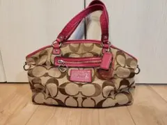 Coach ショルダーバッグ ブラウン/ピンク 美品