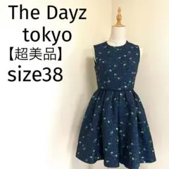 【美品】The Dayz tokyoボリュームフレア 絞り生地ミニワンピース