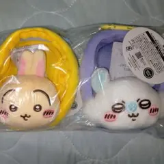 【セット】ちいかわ　窓付きおかおミニポーチ　うさぎ　モモンガのサムネイル