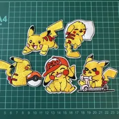 ☆未使用☆ 車 ピカチュウ 3点 ☆ ワッペン 名札付けワッペン おまけ