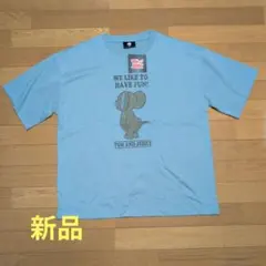 トムとジェリー Tシャツ Lサイズ 藍鼠(あいねず)色 新品未使用のサムネイル