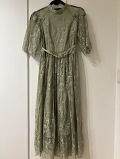 パーティードレス　結婚式　お呼ばれ　グリーン