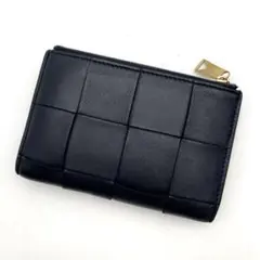 付属完備✨ボッテガヴェネタ 二つ折り財布 カセット レザー ブラック