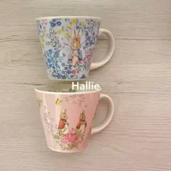 Peter Rabbit ピーターラビット 花柄 マグカップ 2個セット