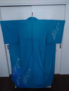 美品　洗える着物　訪問着　胴抜き　花柄　流線柄