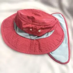 green label relaxing キッズ　日除け付帽子　ピンク　メッシュのサムネイル