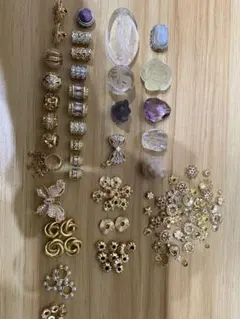 ⭕️最終価格⭕️　天然石ブレスレット　ビーズブレスレット　パーツゴールドおまとめ