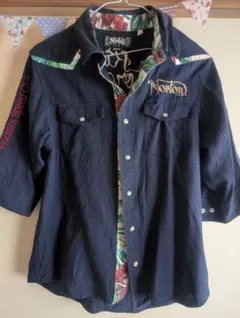 Norton 半袖シャツ 刺繍デザイン ネイビーのサムネイル