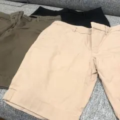 ユニクロ　ハーフパンツ　ウエスト61 3着　黒　ベージュ　カーキ