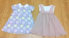 ワンピース 90cm 2点セット 花柄 レース ユニクロ アプレレクールのサムネイル