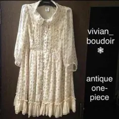 【新品未使用】レトロアンティーク ワンピース♡kbf mystic flower