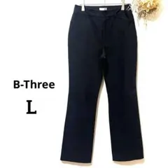 ビースリー ストレッチ セミフレアパンツ ブラック 34 Lサイズ相当