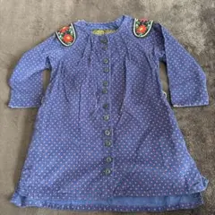 【JUNK STORE】水玉模様 長袖ワンピース　チュニック90cm