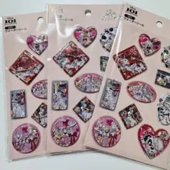 セリア　101匹わんちゃん ウォーターシール ディズニー　ステッカー　３枚セット