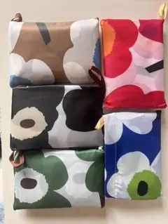 花柄エコバッグ大容量折りたたみ5点セット